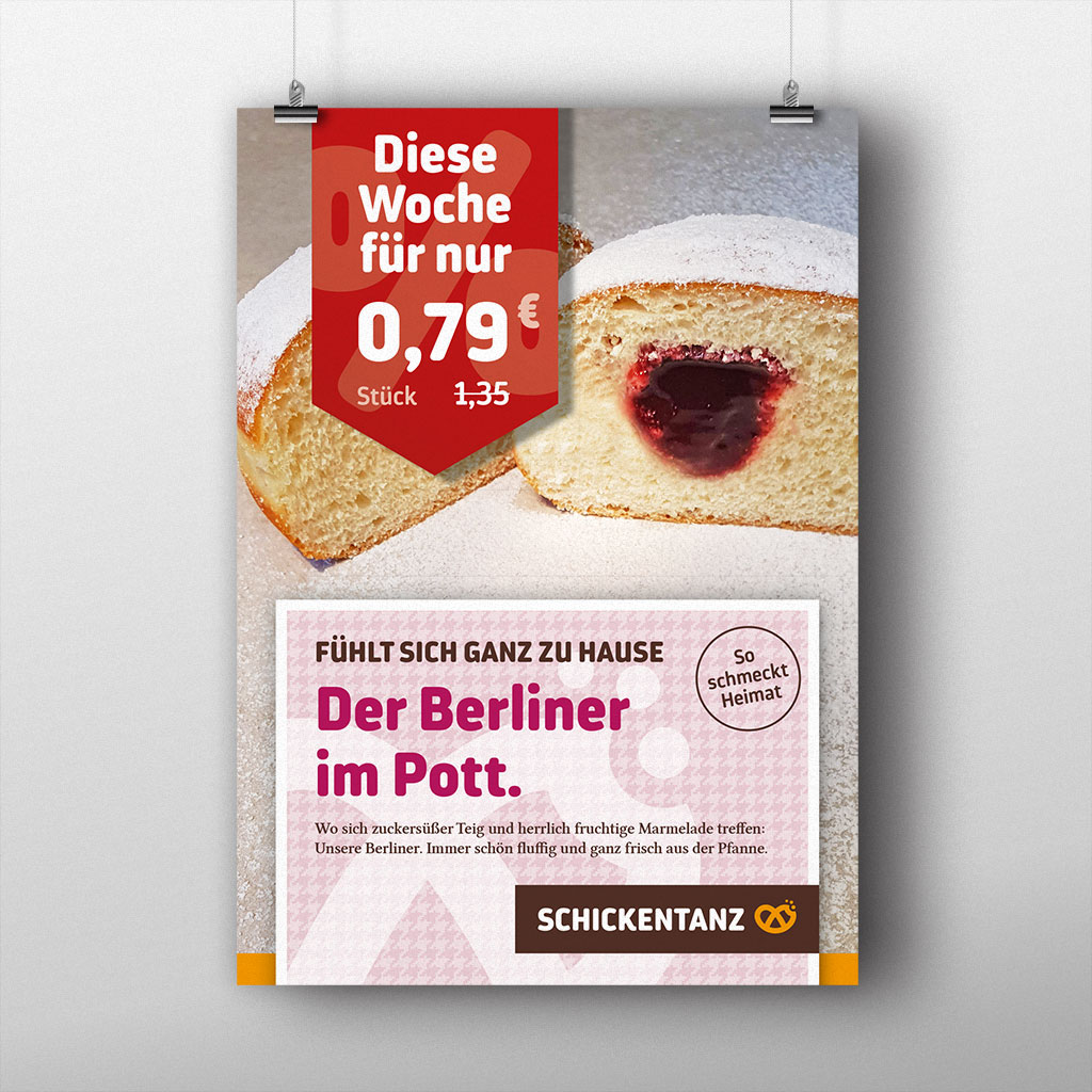 Referenz Erstellung Plakat Bäckerei Schickentanz, Dortmund